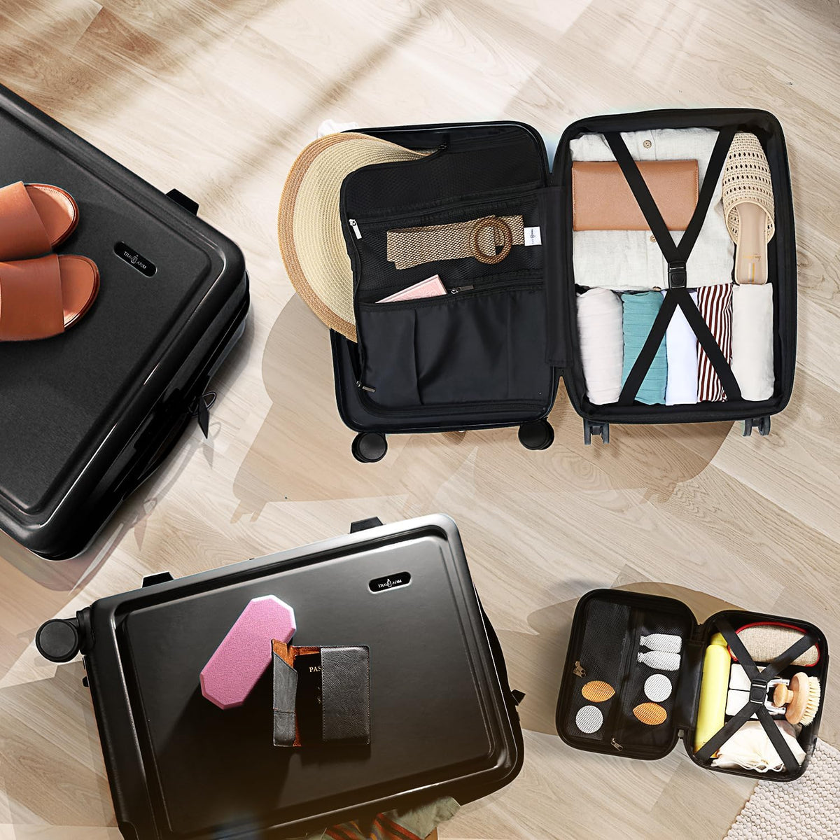 TravelArim 4-Piece Luggage Set: Stylish, Durable, and Tech-Ready for Every Journey