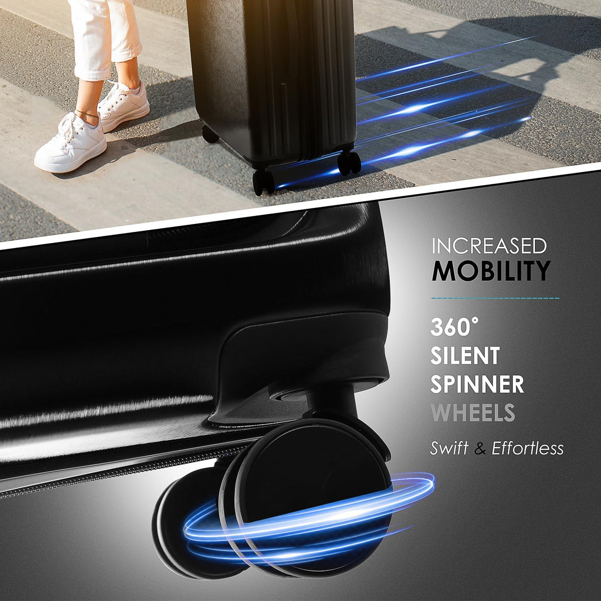 TravelArim 4-Piece Luggage Set: Stylish, Durable, and Tech-Ready for Every Journey