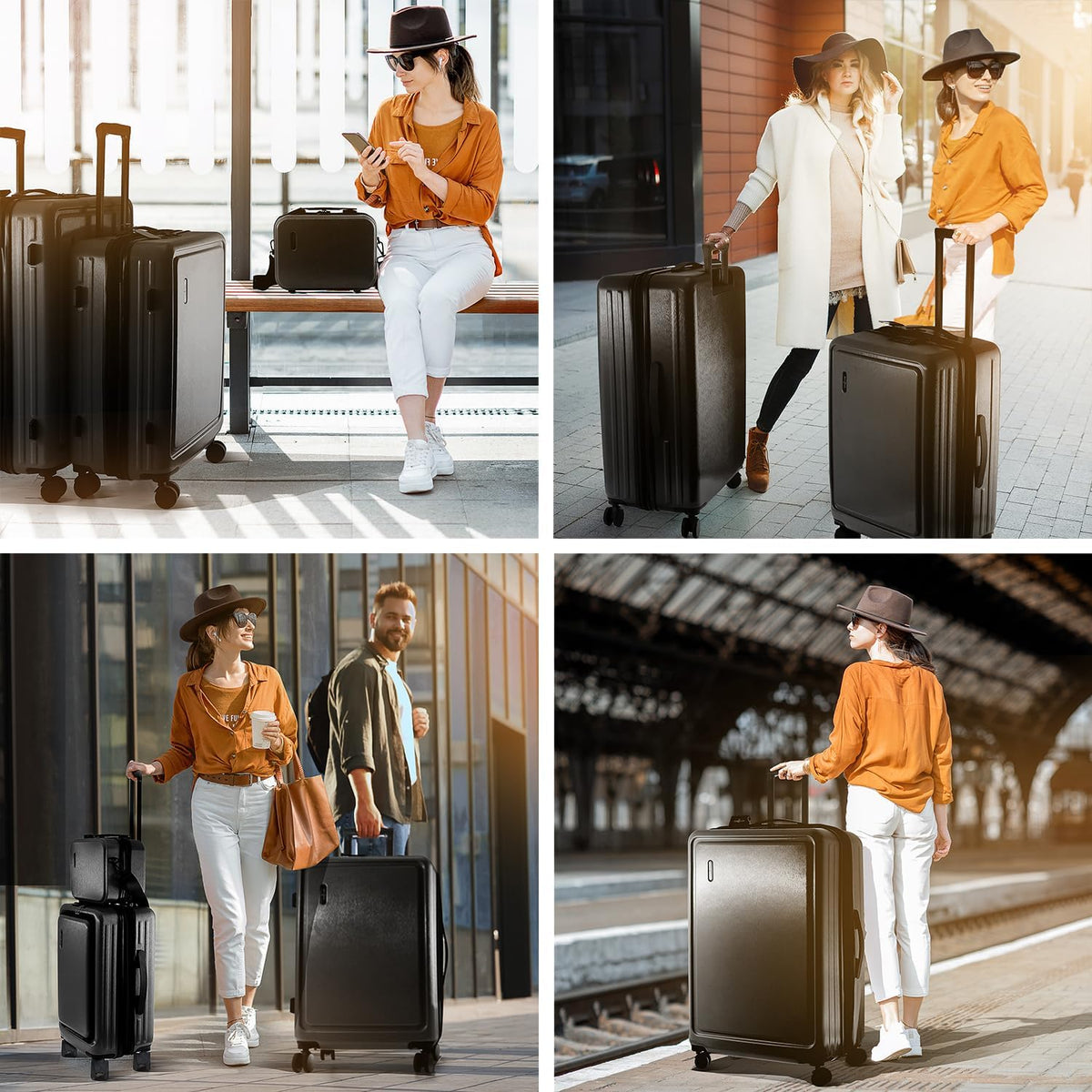 TravelArim 4-Piece Luggage Set: Stylish, Durable, and Tech-Ready for Every Journey