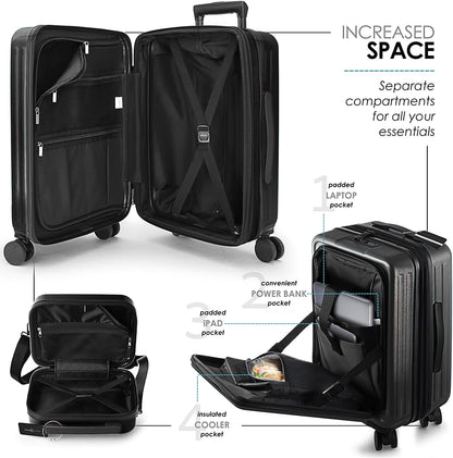 TravelArim 4-Piece Luggage Set: Stylish, Durable, and Tech-Ready for Every Journey