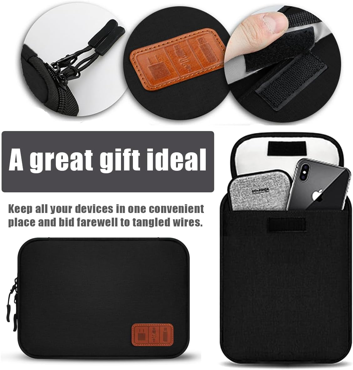 Travel Cable Organizer Pouch for Electronic Accessories and Essentials